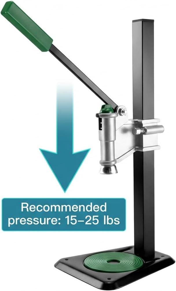 Adjustable Bench Bottle Capper – Metal Lever Type Capping Machine, Brew Wine Bottle Cap Pressing Machine, Beer