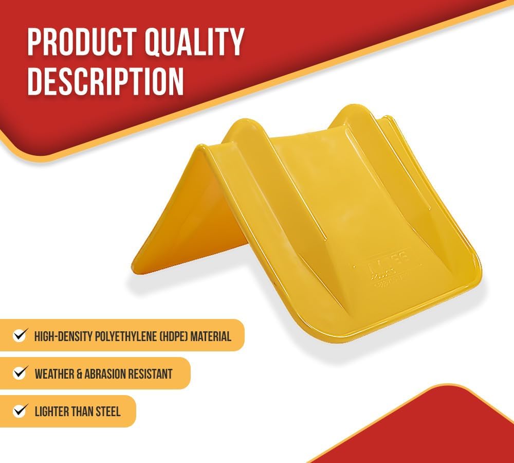 4 Pack 8"x8"x12" Yellow Flatbed Corner Protector - V Shaped Edge Guard for Tie-Down Winch & Ratchet Straps - Fit 1