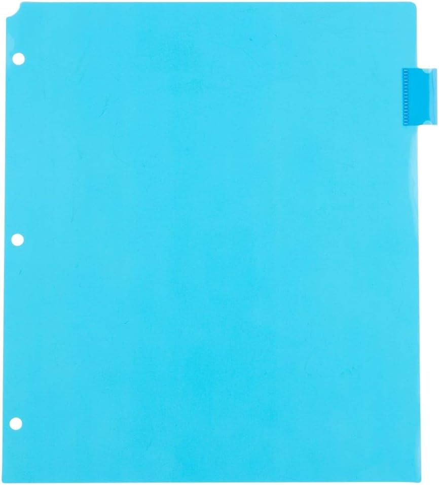 Plastic Index Tab Dividers - 8-Tab - 9 3/4 x 11 1/2 - Multicolor - 2 Sets of 8 Tabs/Pack