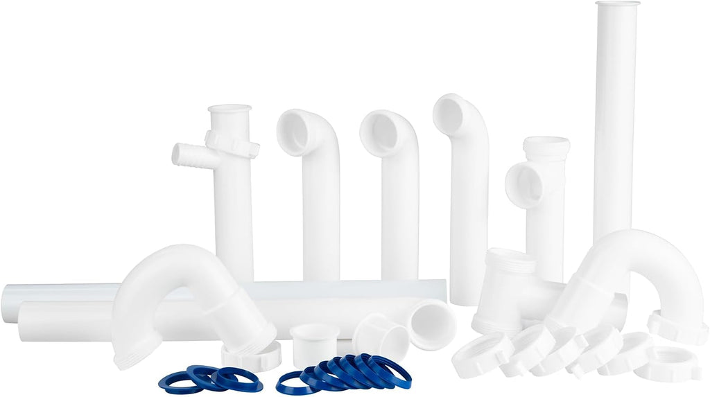 Kitchen Sink Drain Kit,1-1/2”,for Most Kitchen Sink Drain Repair Kit and Bathroom Sink Drain Kit, Kitchen Sink P Trap