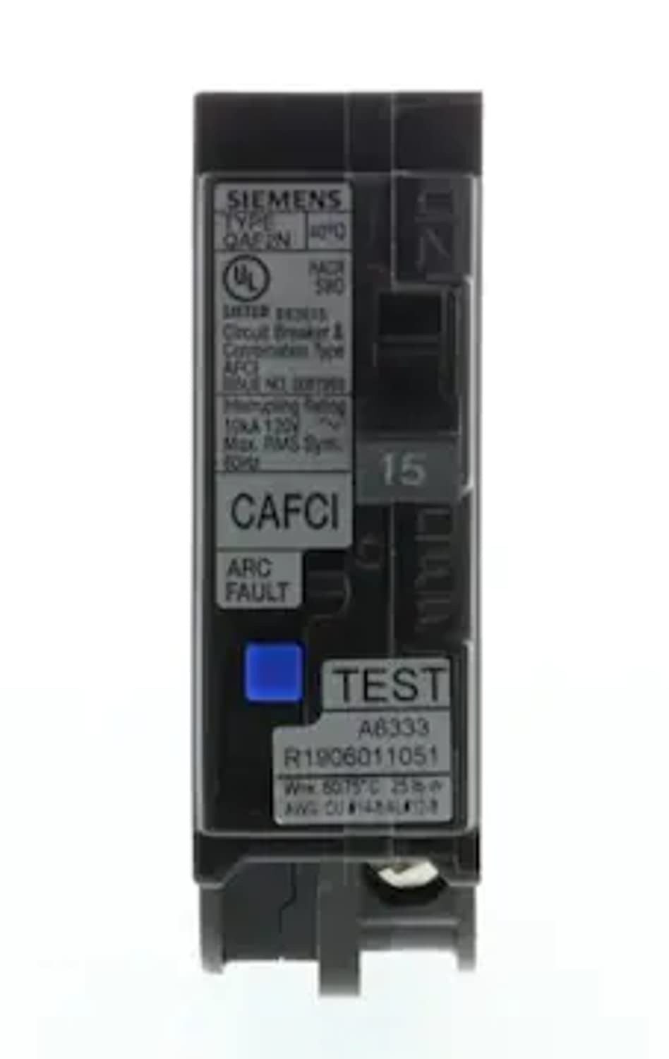 Siemens QP 15-Amp 1-Pole Afci Plug-On Neutral Circuit Breaker