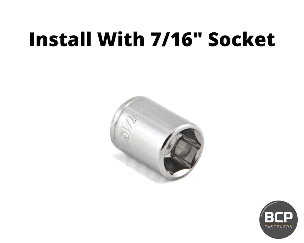 BCP Fasteners 1/4-20 Zinc-Plated Serrated Flange Hex Lock Nuts, 50 Pack