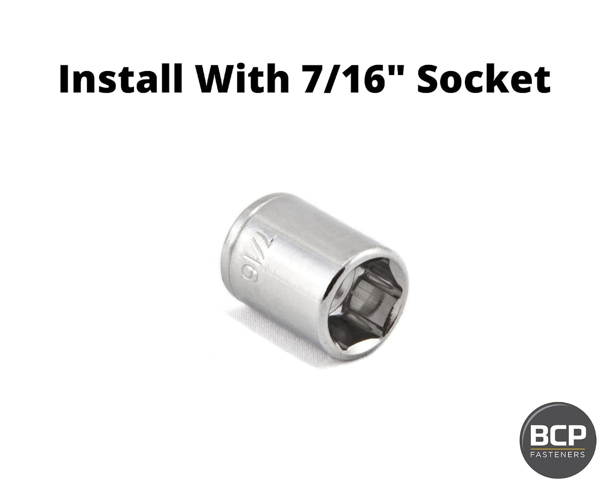 BCP Fasteners 1/4-20 Zinc-Plated Serrated Flange Hex Lock Nuts, 50 Pack