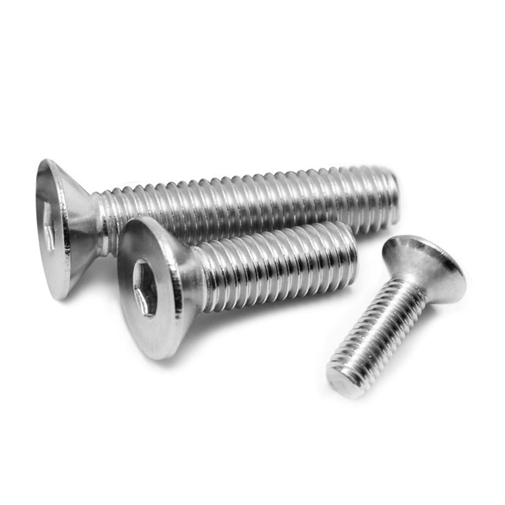 1/4-20 x 3''(10 Pack) Flat Head Hex Socket Cap Screws Countersunk Bolts, Allen Socket Drive, 304 Stainless Steel 18-8, Fully Machine Thread, Bright Finish (with hex Spanner)