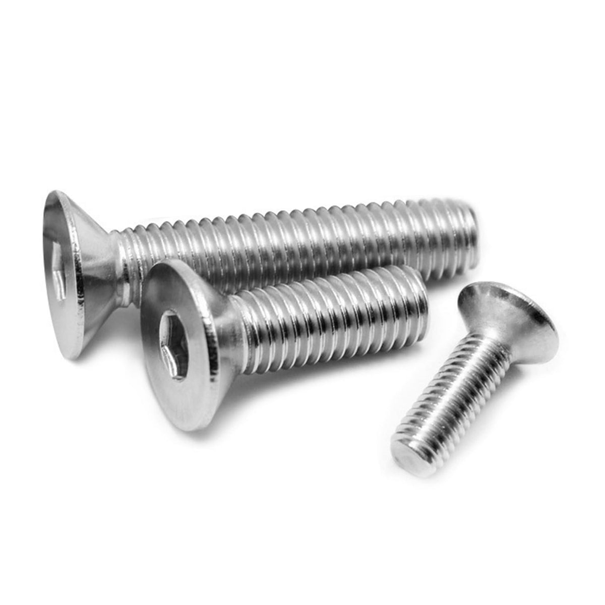 1/4-20 x 3''(10 Pack) Flat Head Hex Socket Cap Screws Countersunk Bolts, Allen Socket Drive, 304 Stainless Steel 18-8, Fully Machine Thread, Bright Finish (with hex Spanner)