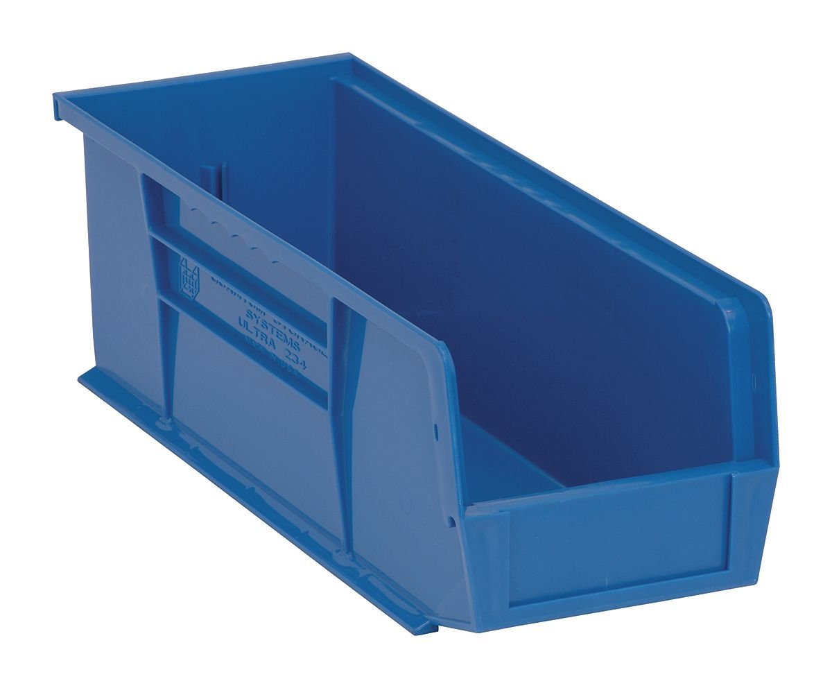 Quantum Storage QUS234 Heavy-Duty Stackable Plastic Storage Bins for Workshop, Warehouse & Garage, Ultra Stack &