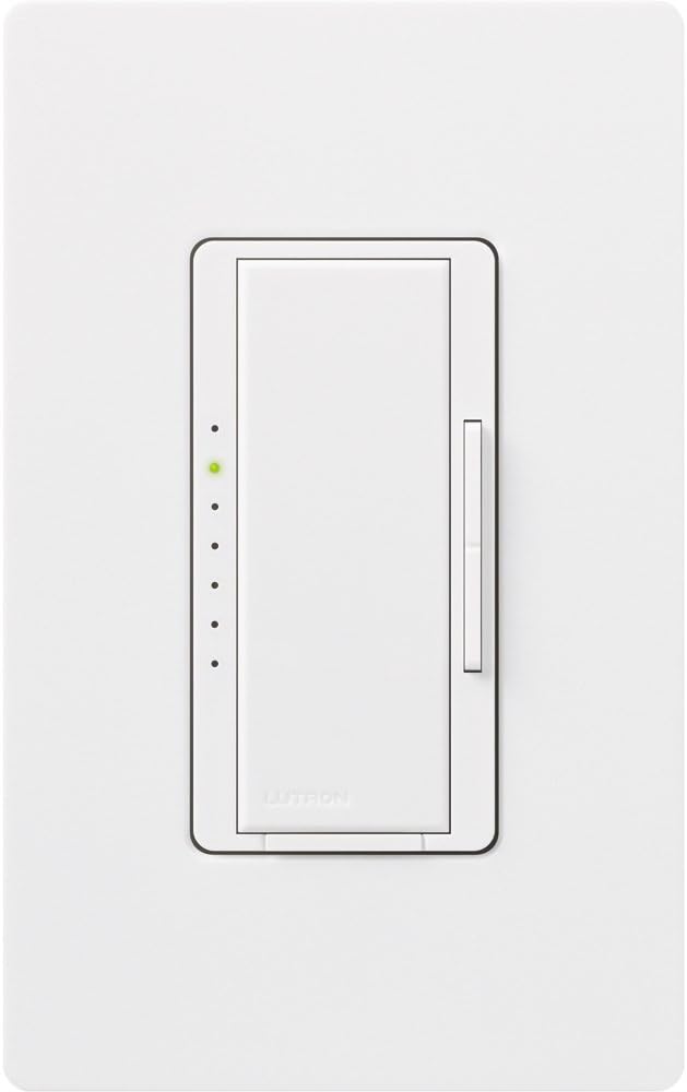 Lutron Maestro Digital Dimmer Switch for Electronic Low-Voltage, 600-Watt Multi-Location, MAELV-600-WH, White