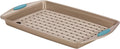 Cucina Nonstick Bakeware Set with Grips, Nonstick Cookie Sheet / Baking Sheet and Crisper Pan - 2 Piece, Latte Brown