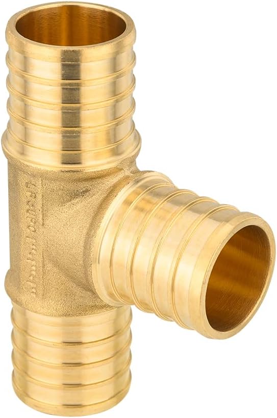 2-PACK EFIELD Pex 1"Tee Brass Crimp Fitting(PEX1807073-2)