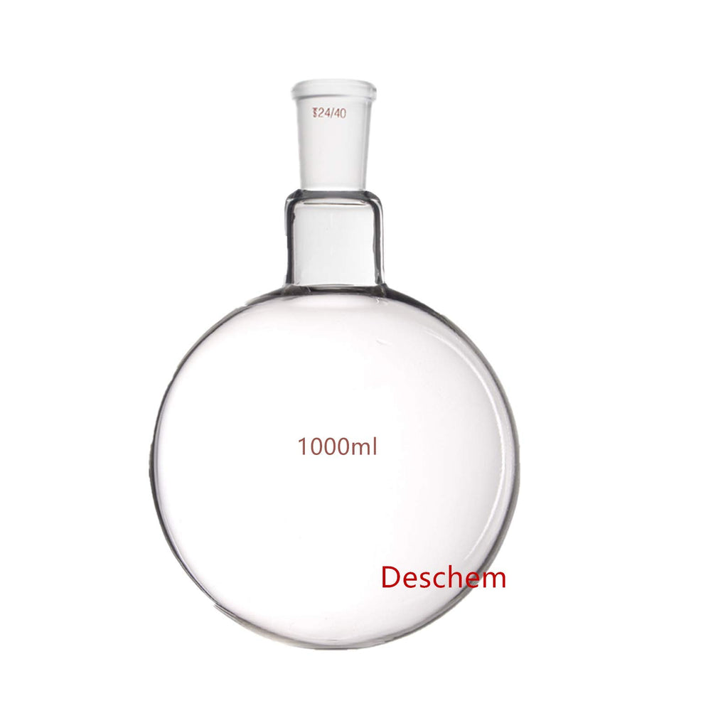 1000ml 24/40 Round Bottom Glass Flask Single Neck 1L Boiling Vessel