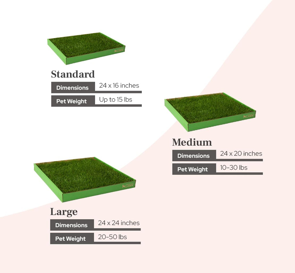 Real Grass Dog Pee Pads - Large Dog Potty Pad 24x24