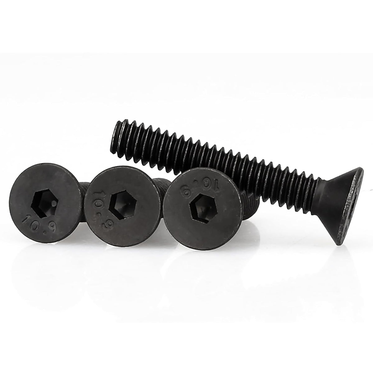 30pcs 5/16-18 x (3/4" to 2") Flat Countersunk Head Socket Head Cap Screws with Hex Key, 10.9 Grade Alloy Steel, Black Oxide Finish, Allen Hex Socket Drive, Full Threaded, Coarse Thread UNC