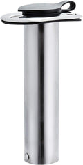 Stainless Steel Flush Mount Rod Holder with Rubber Cap (0 Degree)