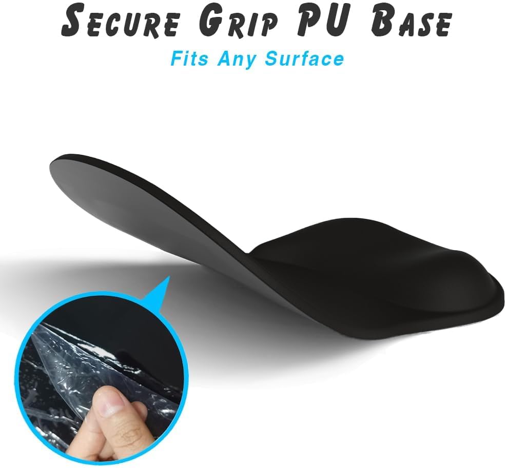 ErgoComfort Gel Wrist Rest Mouse Pad-Ergonomic Office Mousepad with Wrist Support-Non-Slip, Design Desk Accessories