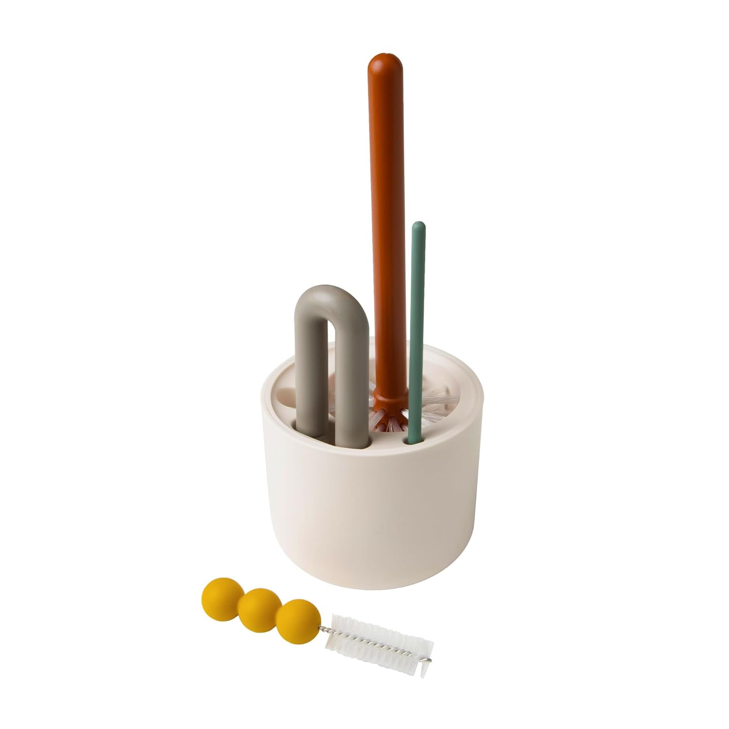 Mod Baby Bottle Brushes - Includes Bottle Cleaner Brush, Straw Cleaner Brush, Nipple Brush and Detail Brush for Baby