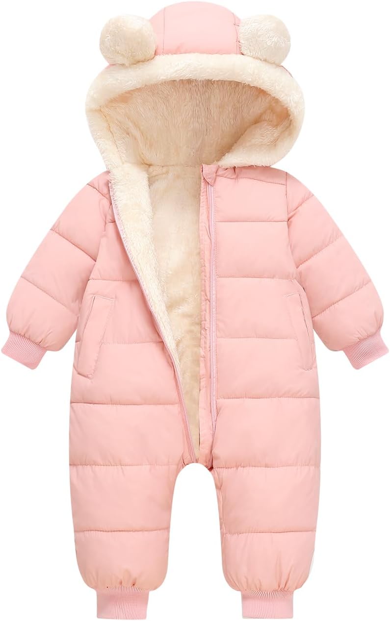 Toddler Snow Suit Baby Snowsuit Winter Coat Jacket Thick Clothes | 6-9-12-18-24 Months 2T 3T Infant Newborn Girl Boy