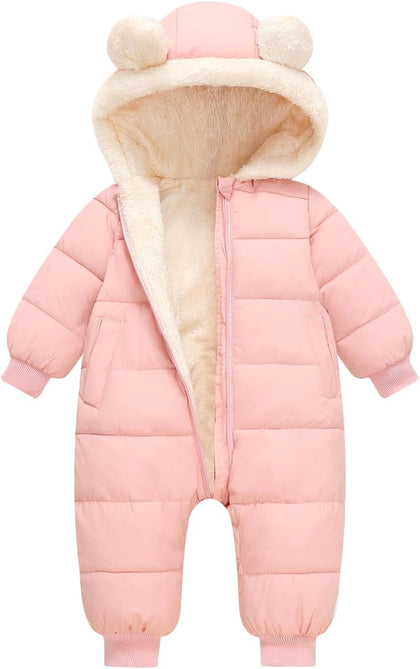 Toddler Snow Suit Baby Snowsuit Winter Coat Jacket Thick Clothes | 6-9-12-18-24 Months 2T 3T Infant Newborn Girl Boy