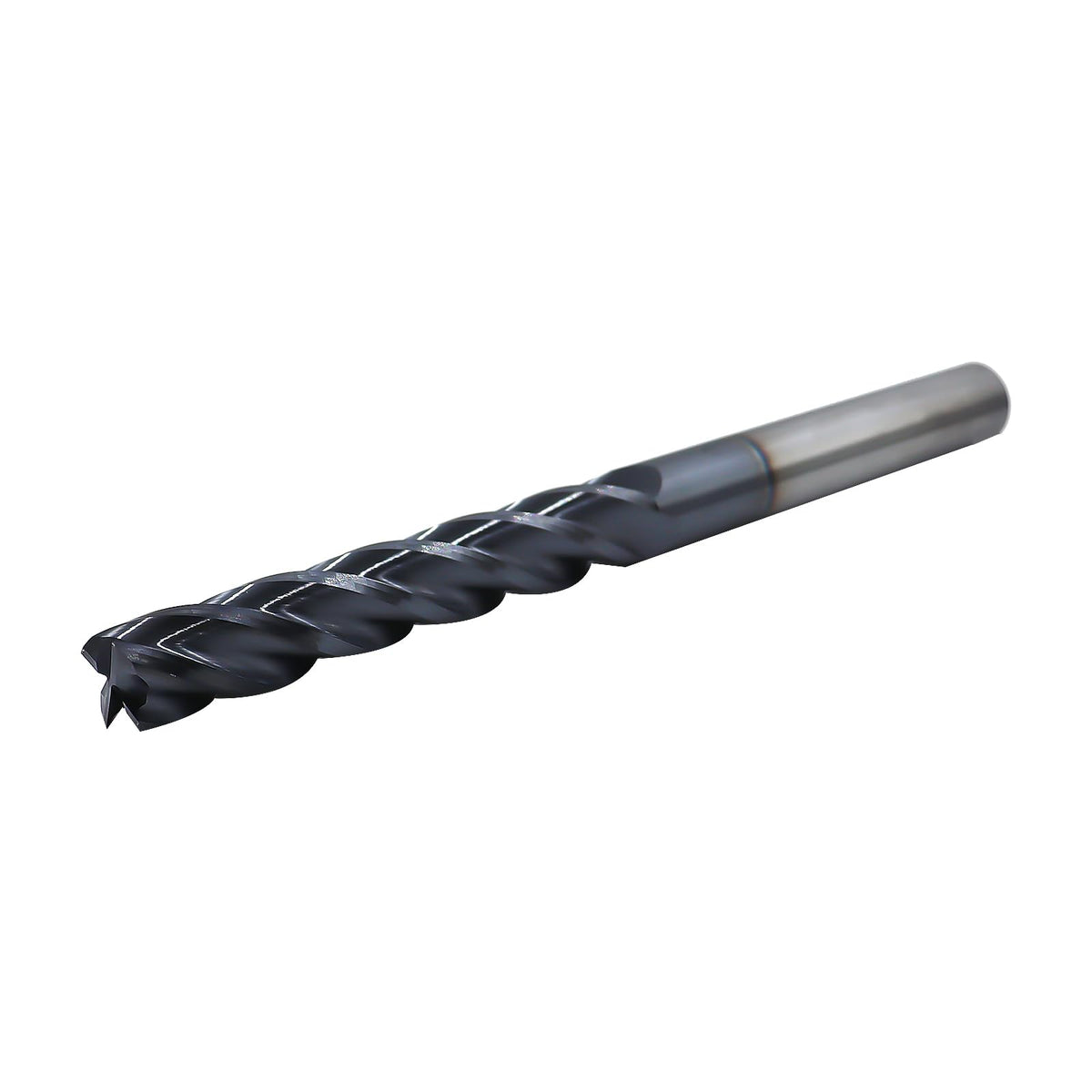 1/2in Solid Carbide Long End Mill, 4 Flutes, 30 Degree Helix