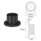 HARFINGTON 8pcs Flanged Sleeve Bearings Plastic Bushings 8.2mm Bore x 10mm OD x 9mm Length Black POM Bushings