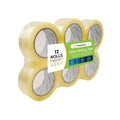 PSBM Clear Packing Tape, 12 Rolls, 1.6 Mil Thick, 1.88 Inch Wide, 110 Yards Per Roll, Total 1320 Yards, Heavy Duty