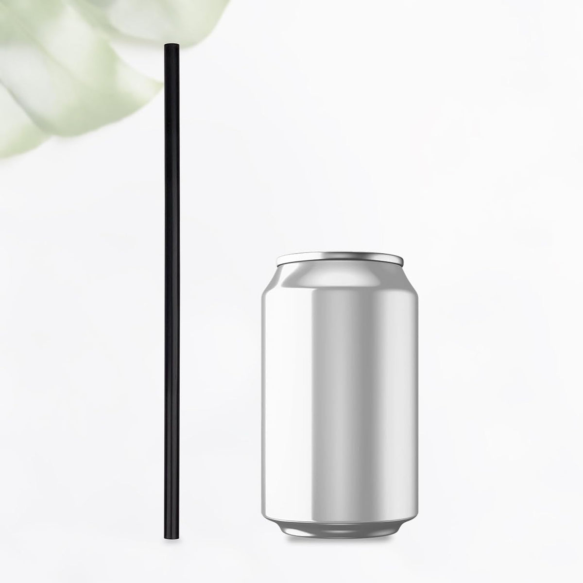 300 Pcs Disposable Drinking Plastic Straws, 8.26" Long, 0.23'' Diameter, Black