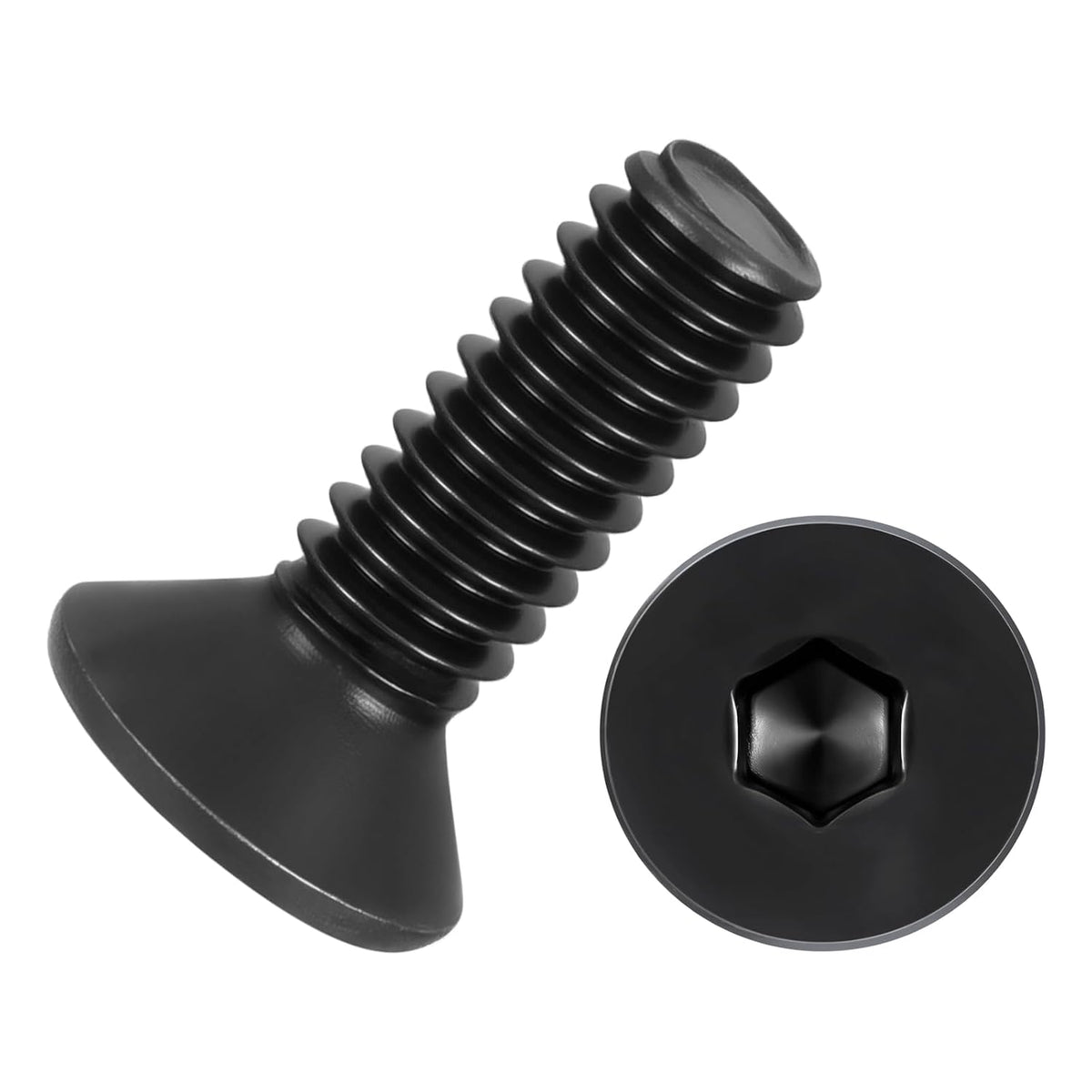 20Pcs #8-32x1/2 Flat Head Socket Cap Screw Countersunk Bolt