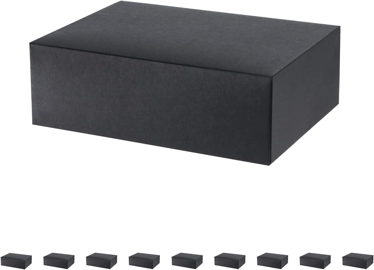 10 Gift Boxes 7.5x5.5x2.5 Inches, Matte Black Gift Boxes Bulks