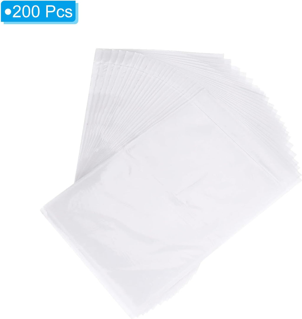 6x8.6" Clear Packing List Envelope, 200 Pack Plastic Waterproof Self-Adhesive Side Loading Mailing Invoice Label