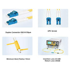 LC to LC Single Mode Fiber Patch Cable OS2 1M/3ft 4 Pack