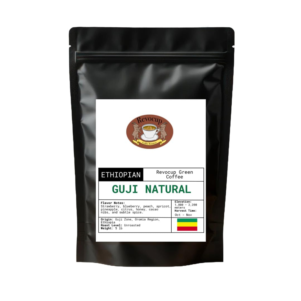 Ethiopian Guji Natural Green Coffee Beans – Unroasted Specialty Grade Heirloom Arabica | Fruity, Complex Single