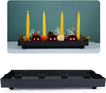 Matte Black Iron Advent Candle Holder, 4 Candlestick Seats