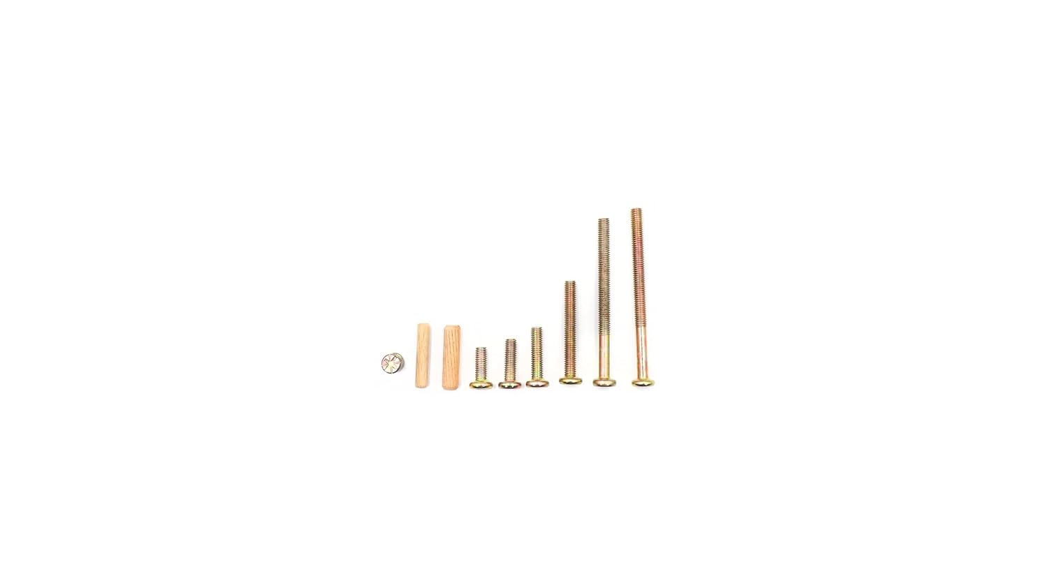 70pcs M6 Crib Screws Barrel Nuts Assortment Kit and Wood Dowel Pins for Furnitures Cribs Chairs