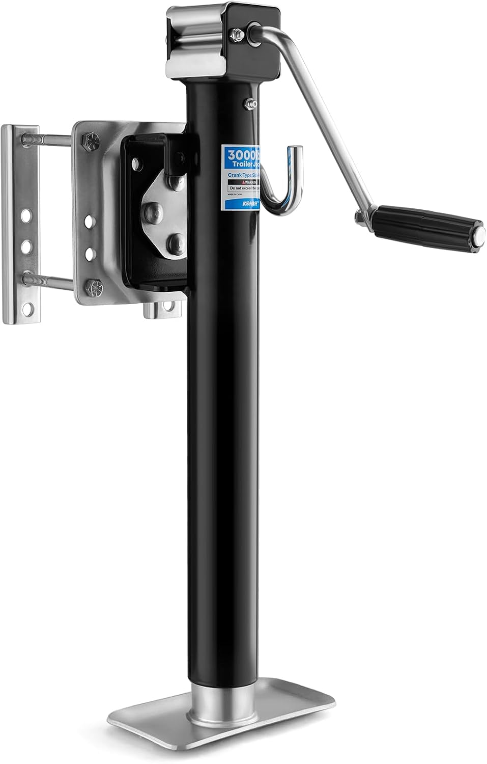 3000 lbs Trailer Jack, Heavy Duty Bolt-on, Low-Profile Small, Swivel