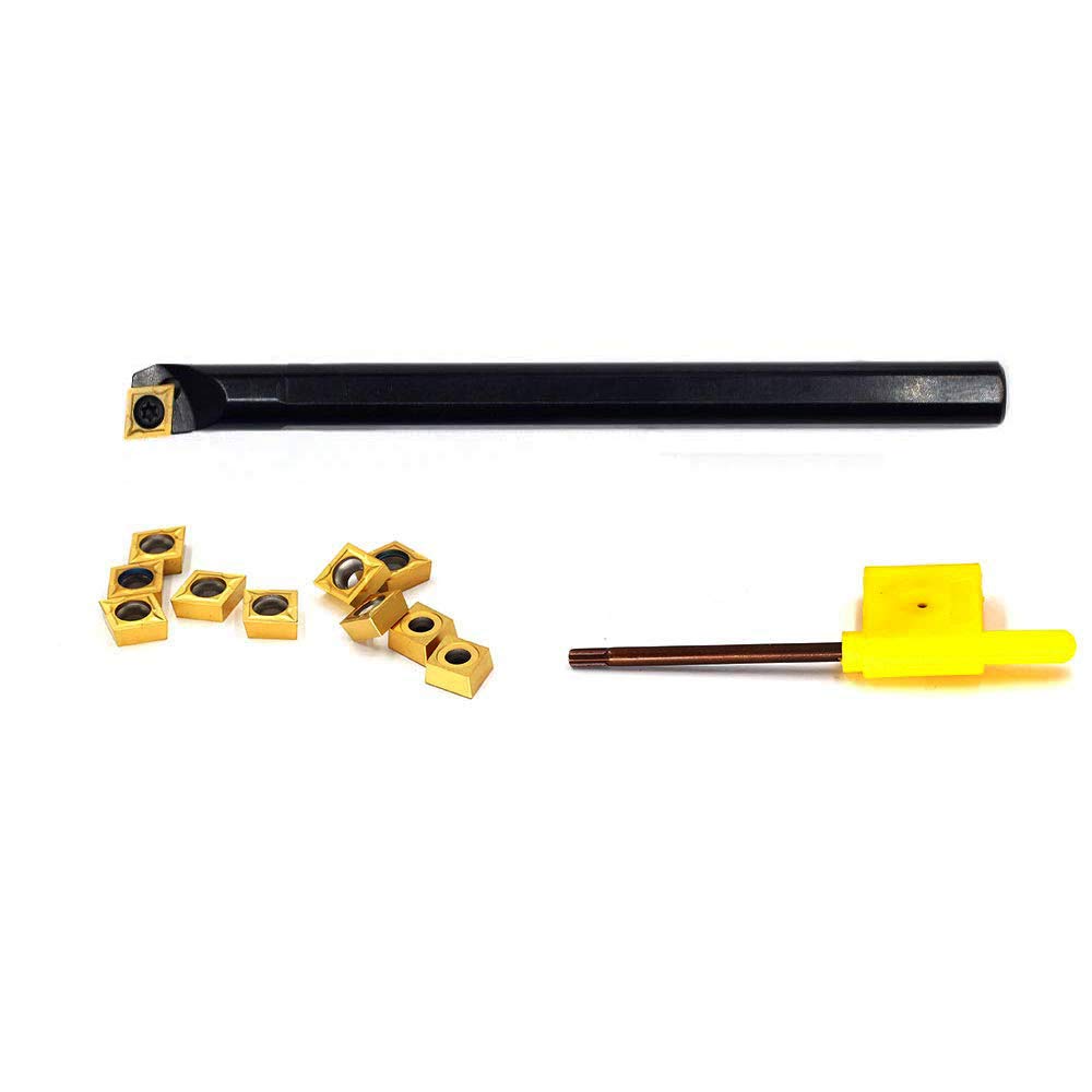 OSCARBIDE 1/2" x 7" Indexable Boring Bar, Right-Hand,10pcs Inserts