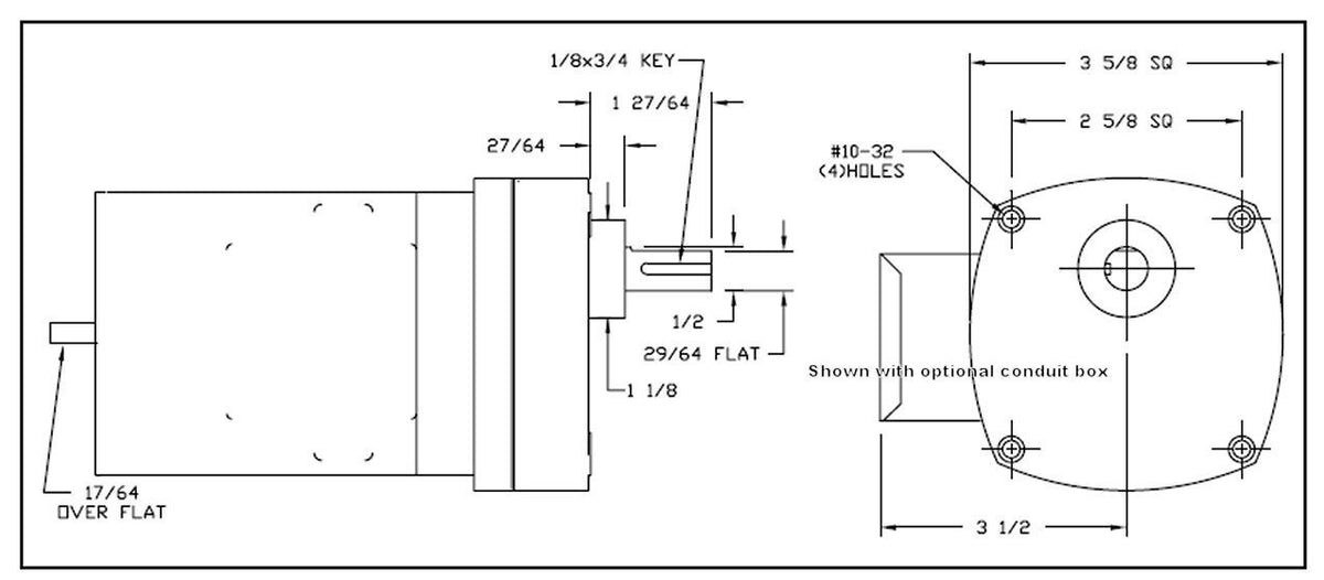 Dayton 1L528 Model Gear Motor