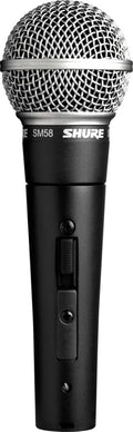 SM58S Pro XLR Dynamic Vocal Microphone with On/Off Switch | Cardioid dynamic vocal mic with on/off switch for studio