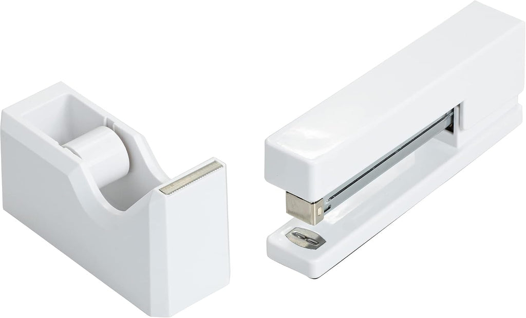 Office & Desk Sets - 1 Stapler & 1 Tape Dispenser - White - 2/Pack
