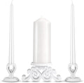 Wooden Unity Candle Holder Set, Wedding Ceremony Centerpiece Decor