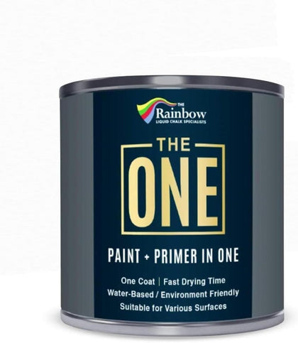 All-In-One Paint & Primer - White Matte, 8.5 Fl Oz/250ml Sample | 1 Coat Formula | Easy Indoor & Outdoor Decorating