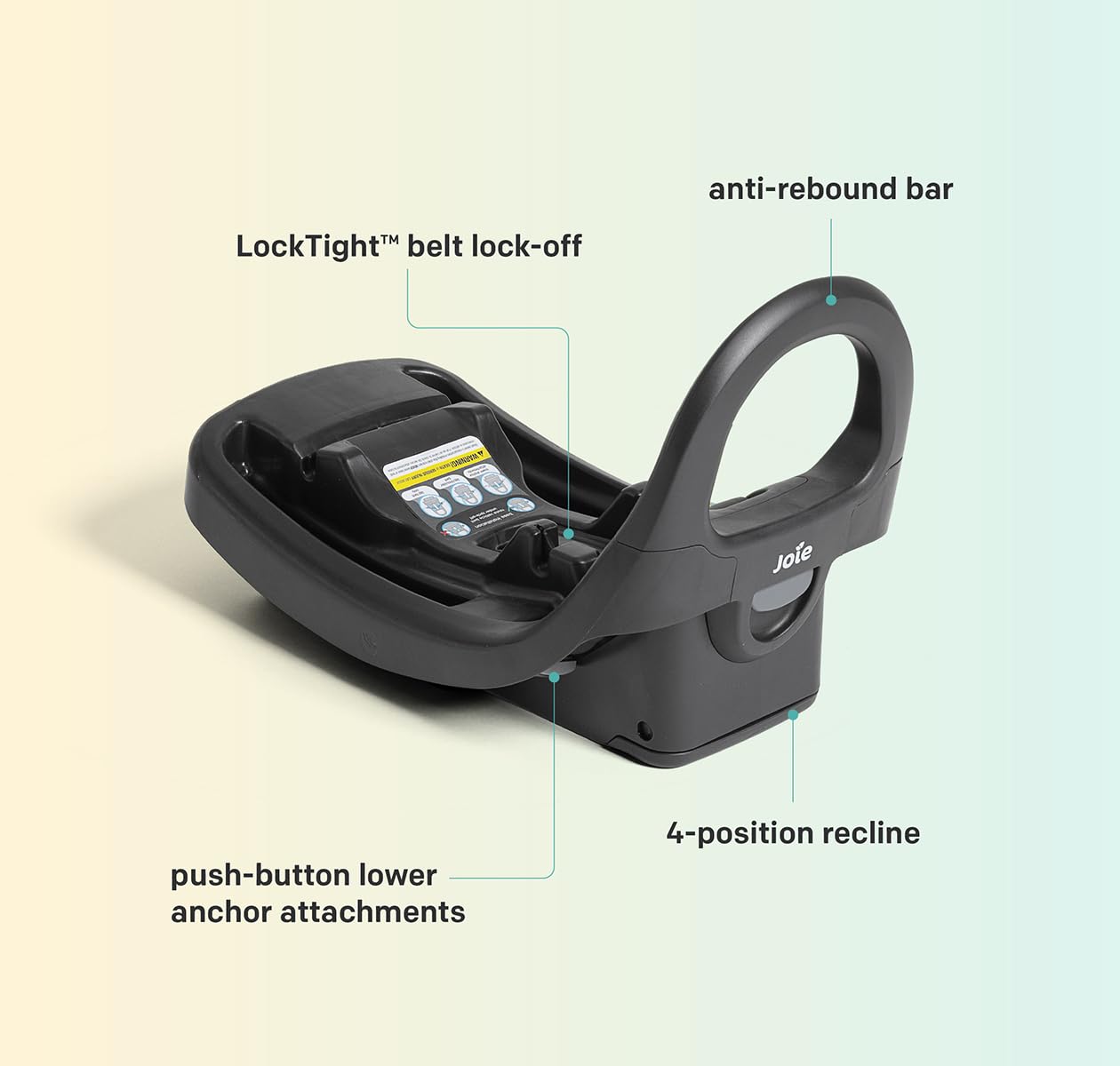 Baby, Base AR Infant Car Seat Base with Anti‑Rebound Bar, LockTight Secure Install, 4‑Position Recline – Compatible