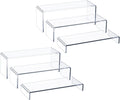 Acrylic Display Riser, 6 Pcs 12" Large Acrylic Risers | Thickened to 5mm Clear Rectangular Display Shelf for Cupcake