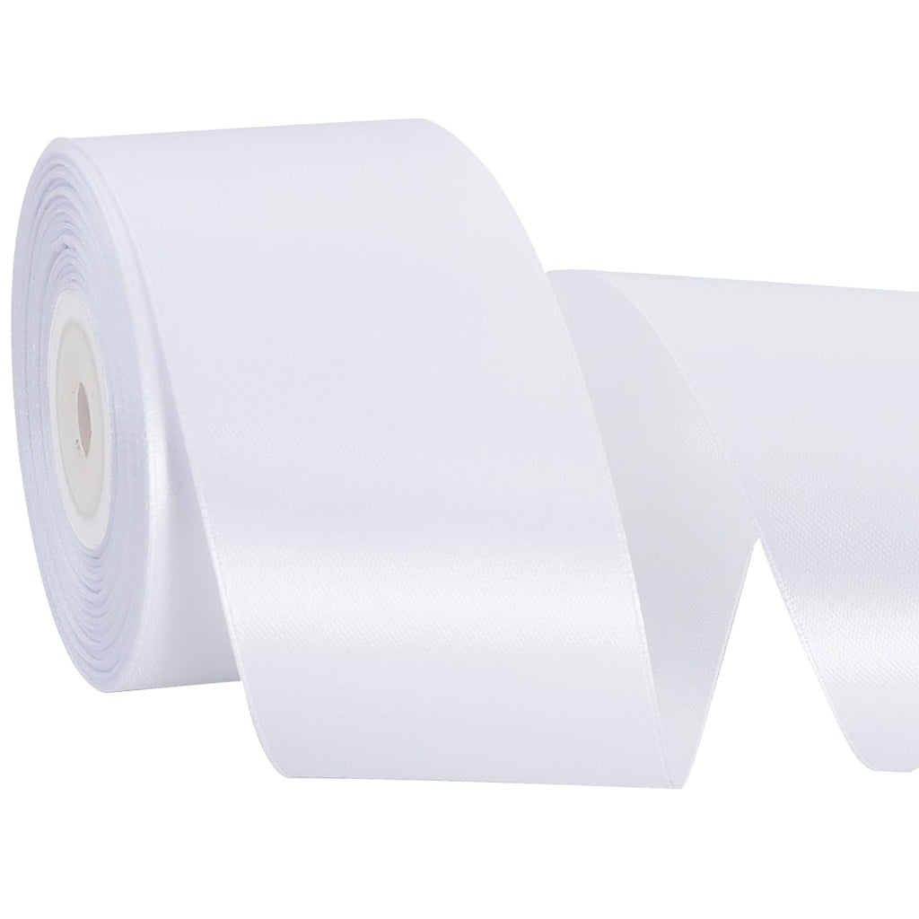 Satin Ribbons White 2 Inch 25 Yard for Gift Wrapping and Crafts
