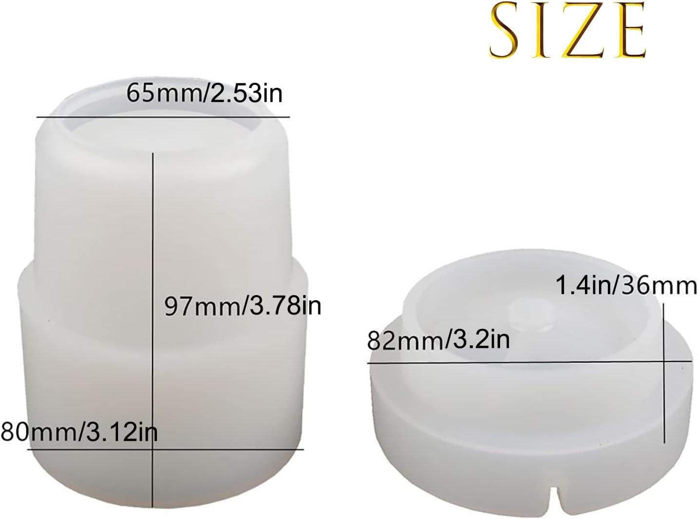Double Layer Resin Molds Kit Silicone for Epoxy - Unityown Car Ashtray with Lid Smell Proof - DIY Crystal Silicone
