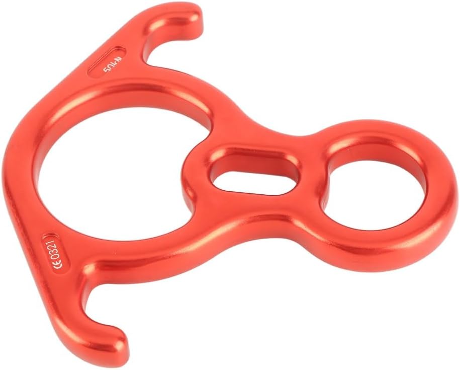 Rescue Figure 8 Descender – Heavy-Duty Rappel Device for Rock Climbing & Emergency Rescue, Friction-Controlled Ring
