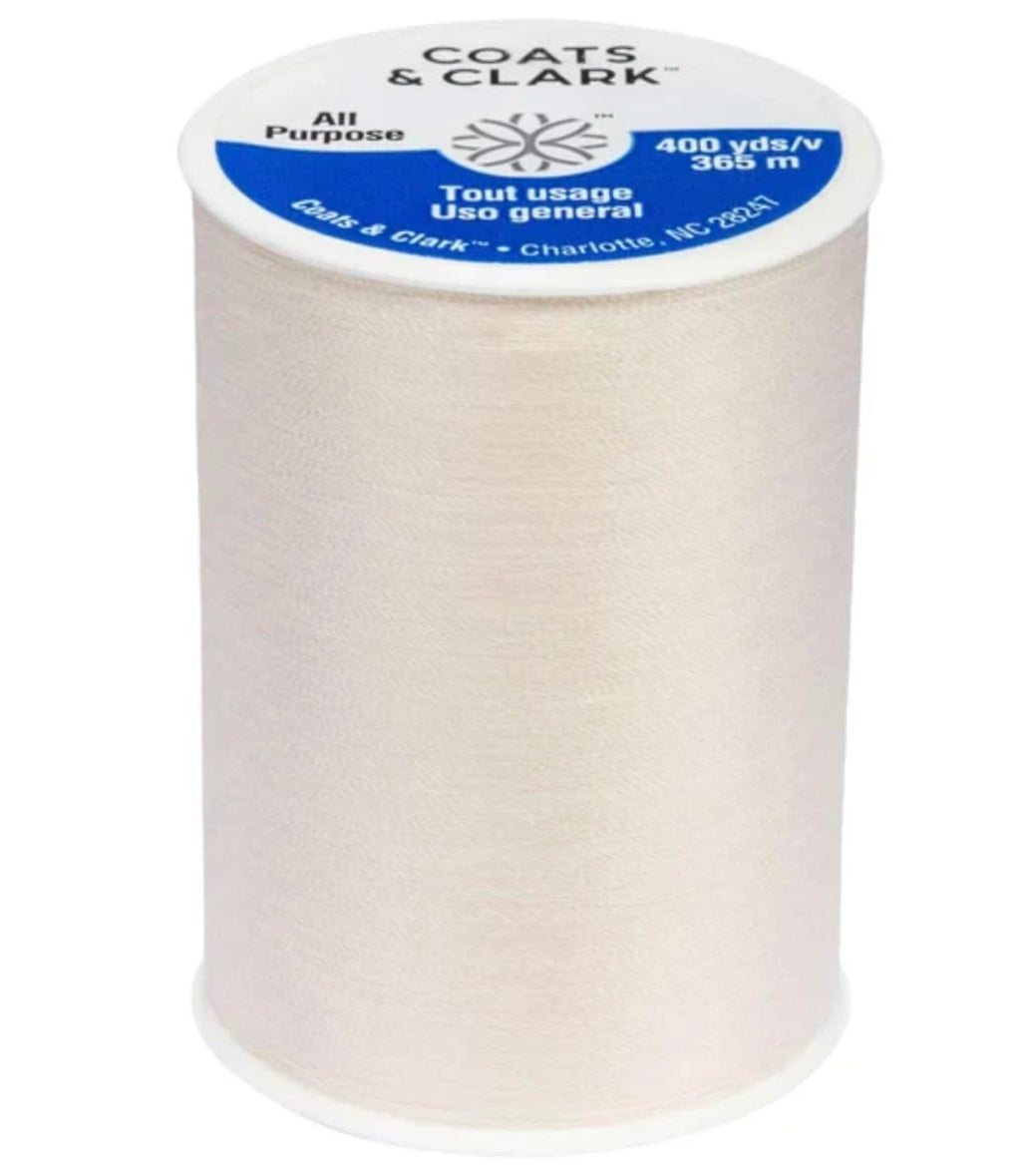 All Purpose Sewing Thread, 400 Yards, 1-Pack, Natural