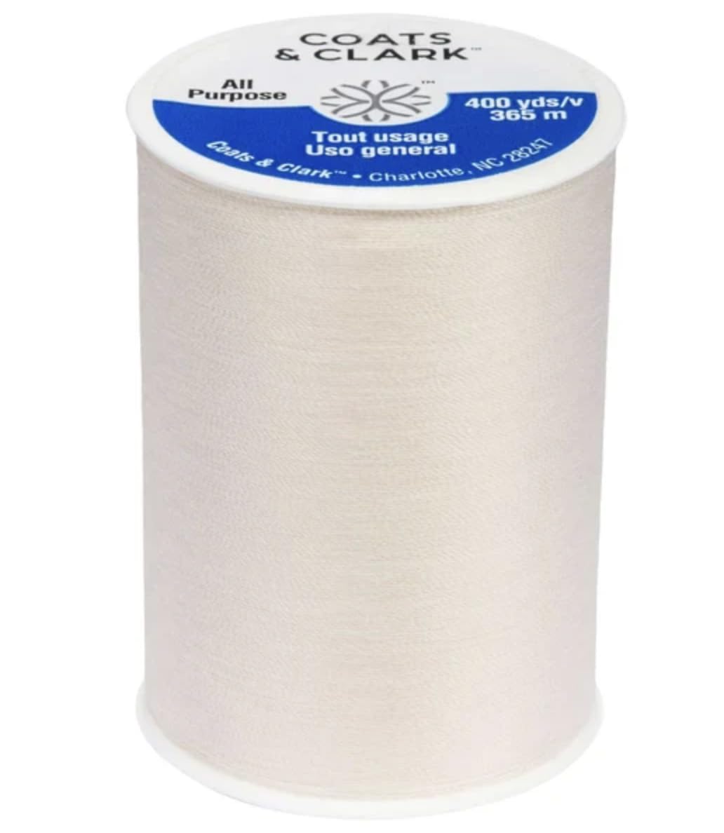 All Purpose Sewing Thread, 400 Yards, 1-Pack, Natural