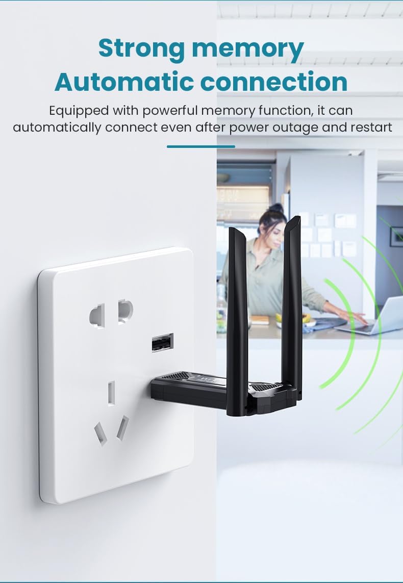 USB WiFi Extender Signal Enhancer, Suitable for Home WiFi repeaters, 2.4GHz Wireless WiFi Enhancer, one Click Easy Setup