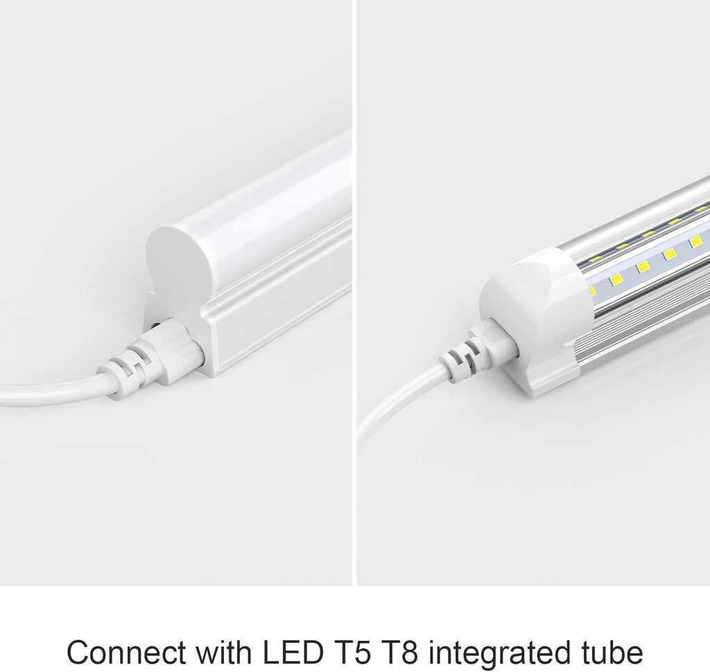 5FT Plug Power Cord T5 T8 LED Tube Power Cable,5FT 3-Outlet Power Cord for LED Shop Lights