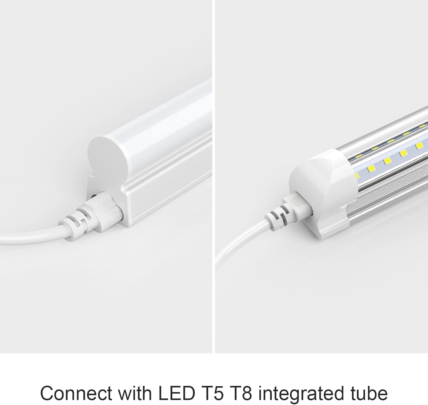 5FT Plug Power Cord T5 T8 LED Tube Power Cable,5FT 3-Outlet Power Cord for LED Shop Lights