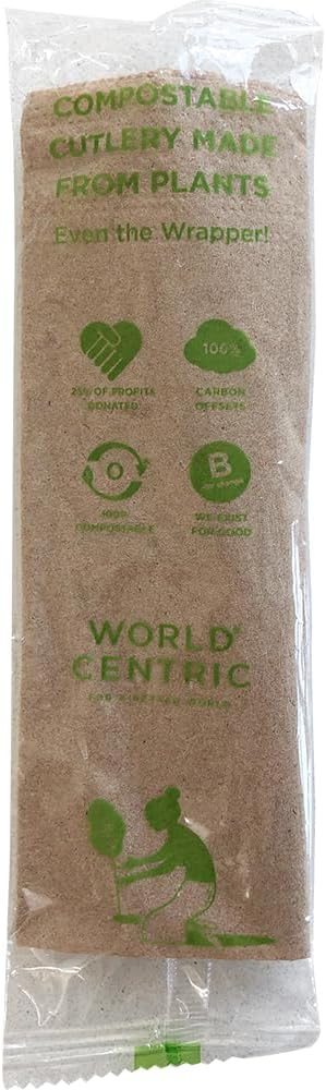 Compostable Wrapped TPLA Assorted Cutlery, Pack of 250